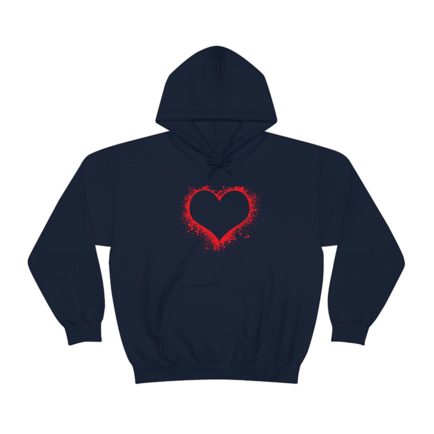 Red Paint Hearts - Ladies Hoodie, Mens Hoodie, Trending, Love Heart, Fashion, Hooded Pullover, Sweatshirt, Hoody, Heavy Blend Hooded Sweat | Comfortable Hoodie - StarJam Hoodie