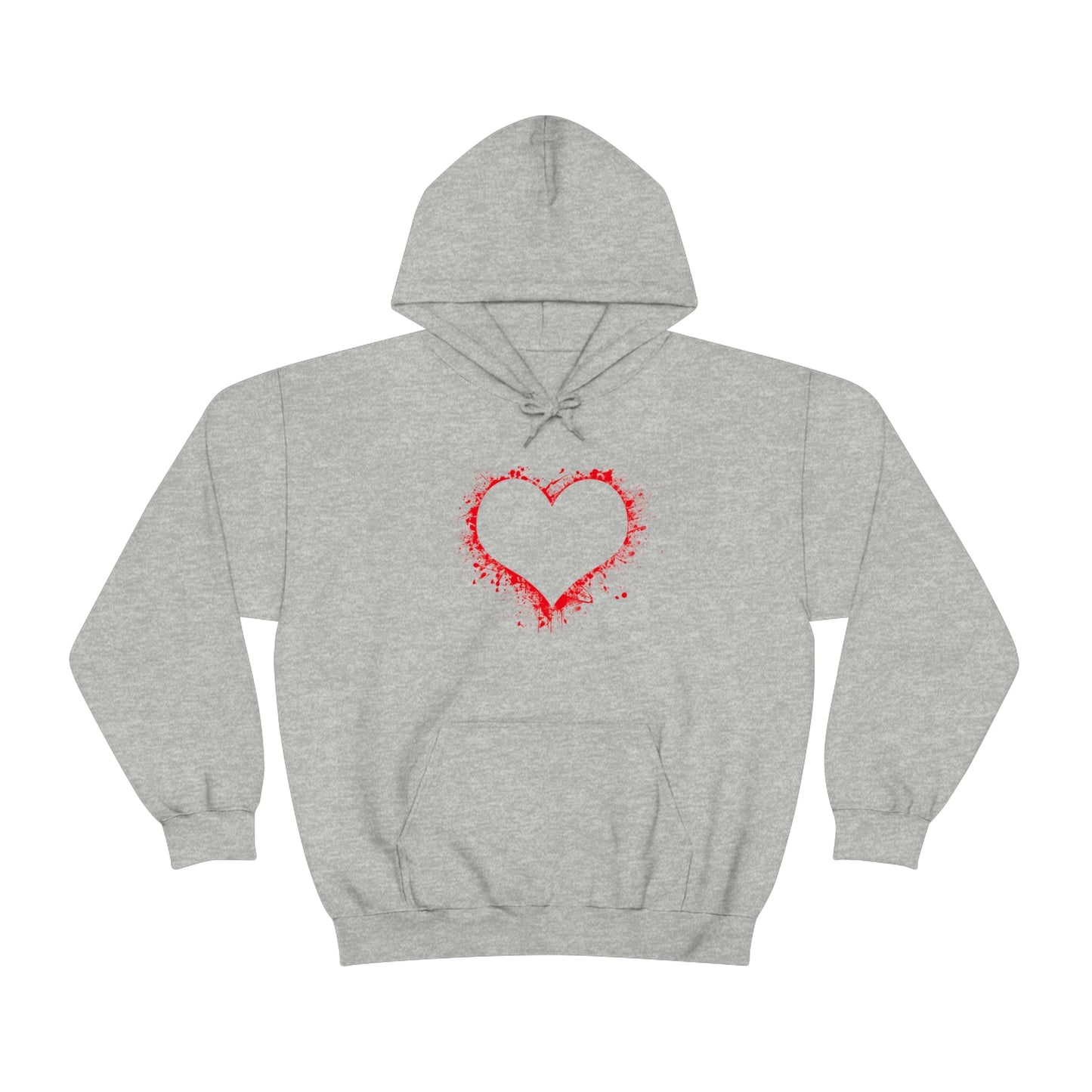 Red Paint Hearts - Ladies Hoodie, Mens Hoodie, Trending, Love Heart, Fashion, Hooded Pullover, Sweatshirt, Hoody, Heavy Blend Hooded Sweat | Comfortable Hoodie - StarJam Hoodie