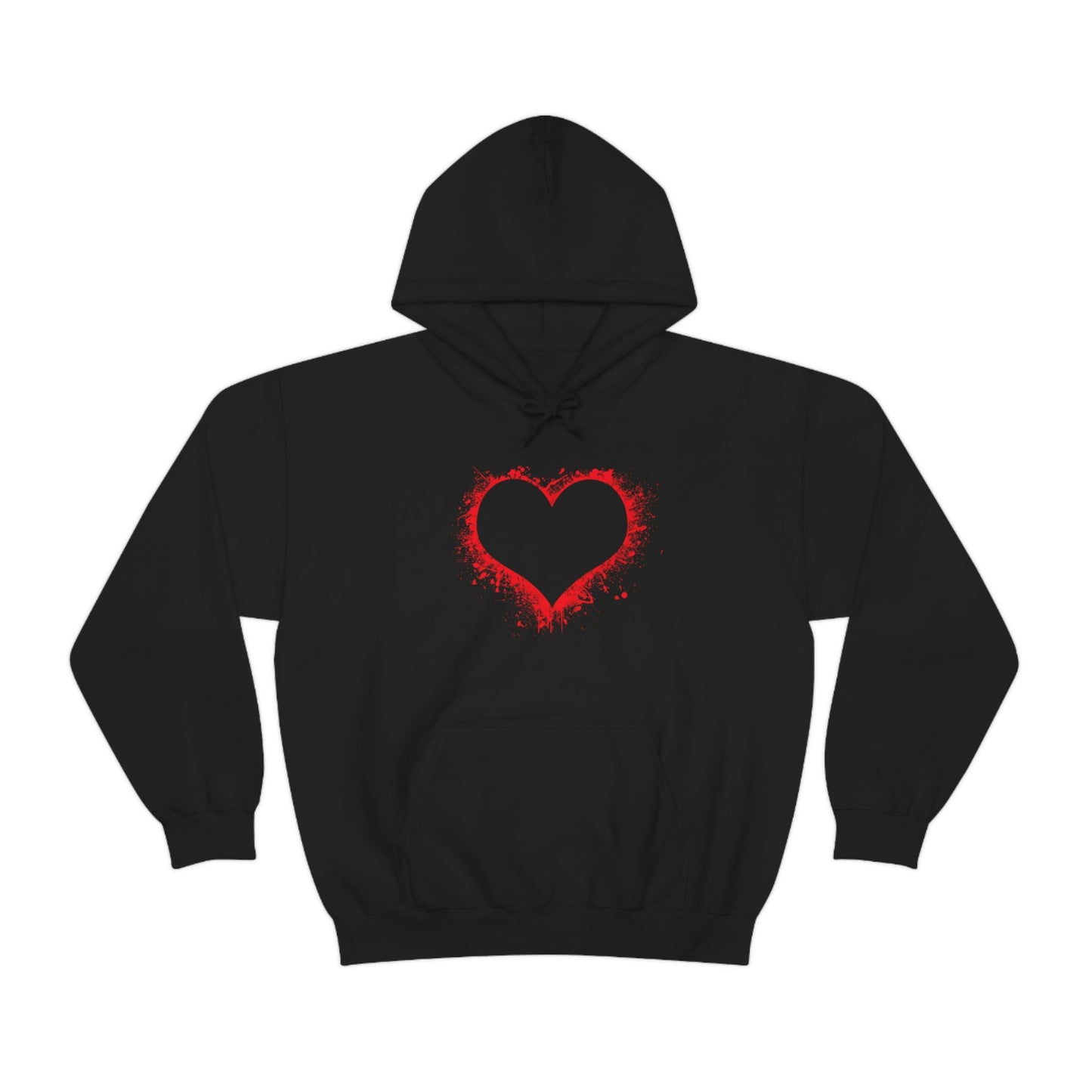 Red Paint Hearts - Ladies Hoodie, Mens Hoodie, Trending, Love Heart, Fashion, Hooded Pullover, Sweatshirt, Hoody, Heavy Blend Hooded Sweat | Comfortable Hoodie - StarJam Hoodie