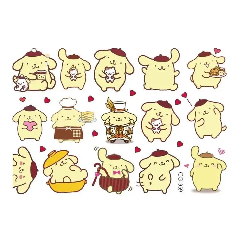 Sanrio Tattoo Stickers Kids Birthday Party Decoration Kawaii Anime Figure Hello Kitty Kuromi Cinnamoroll Stickers Cosplay Toys - StarJam