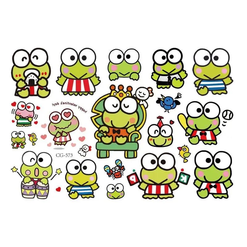 Sanrio Tattoo Stickers Kids Birthday Party Decoration Kawaii Anime Figure Hello Kitty Kuromi Cinnamoroll Stickers Cosplay Toys - StarJam