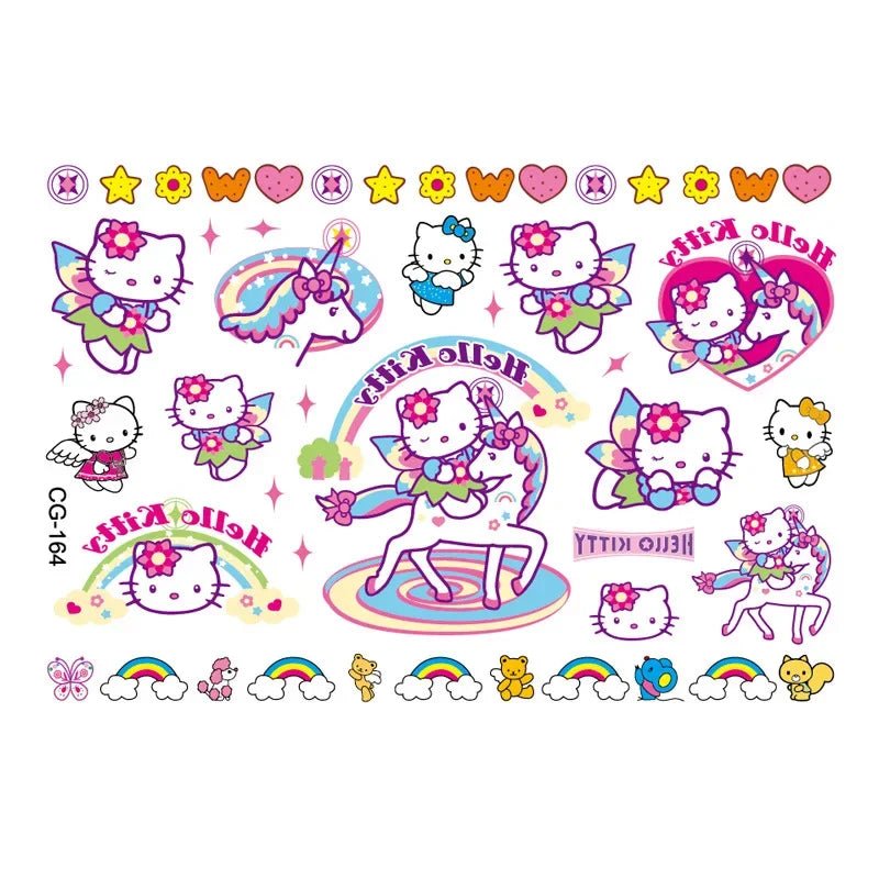 Sanrio Tattoo Stickers Kids Birthday Party Decoration Kawaii Anime Figure Hello Kitty Kuromi Cinnamoroll Stickers Cosplay Toys - StarJam