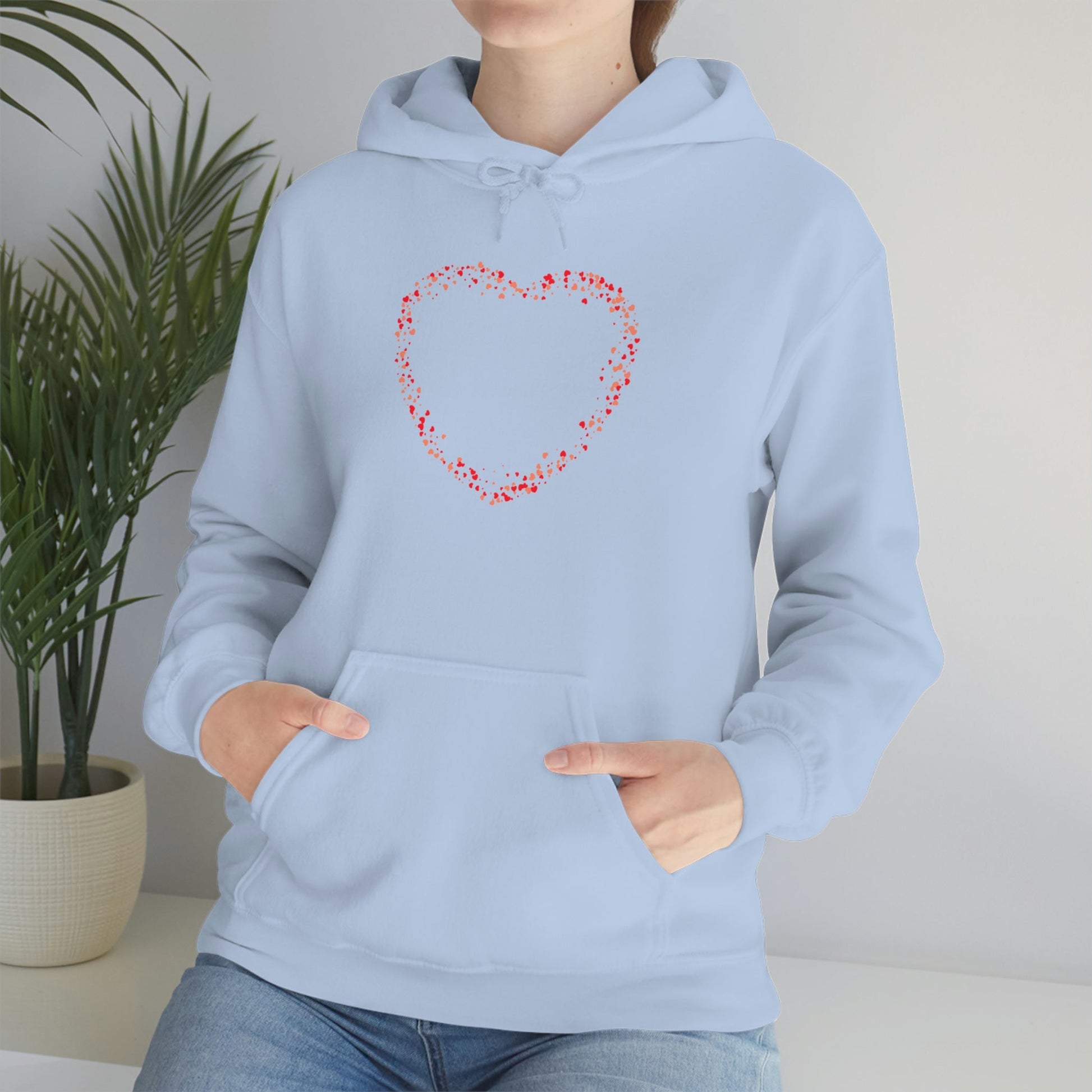 Tiny Red Print Hearts - Ladies Hoodie, Mens Hoodie, Trending, Love Heart, Fashion, Hooded Pullover, Sweatshirt, Hoody, Cozy, Soft, Durable | Comfortable Hoodie - StarJam Hoodie