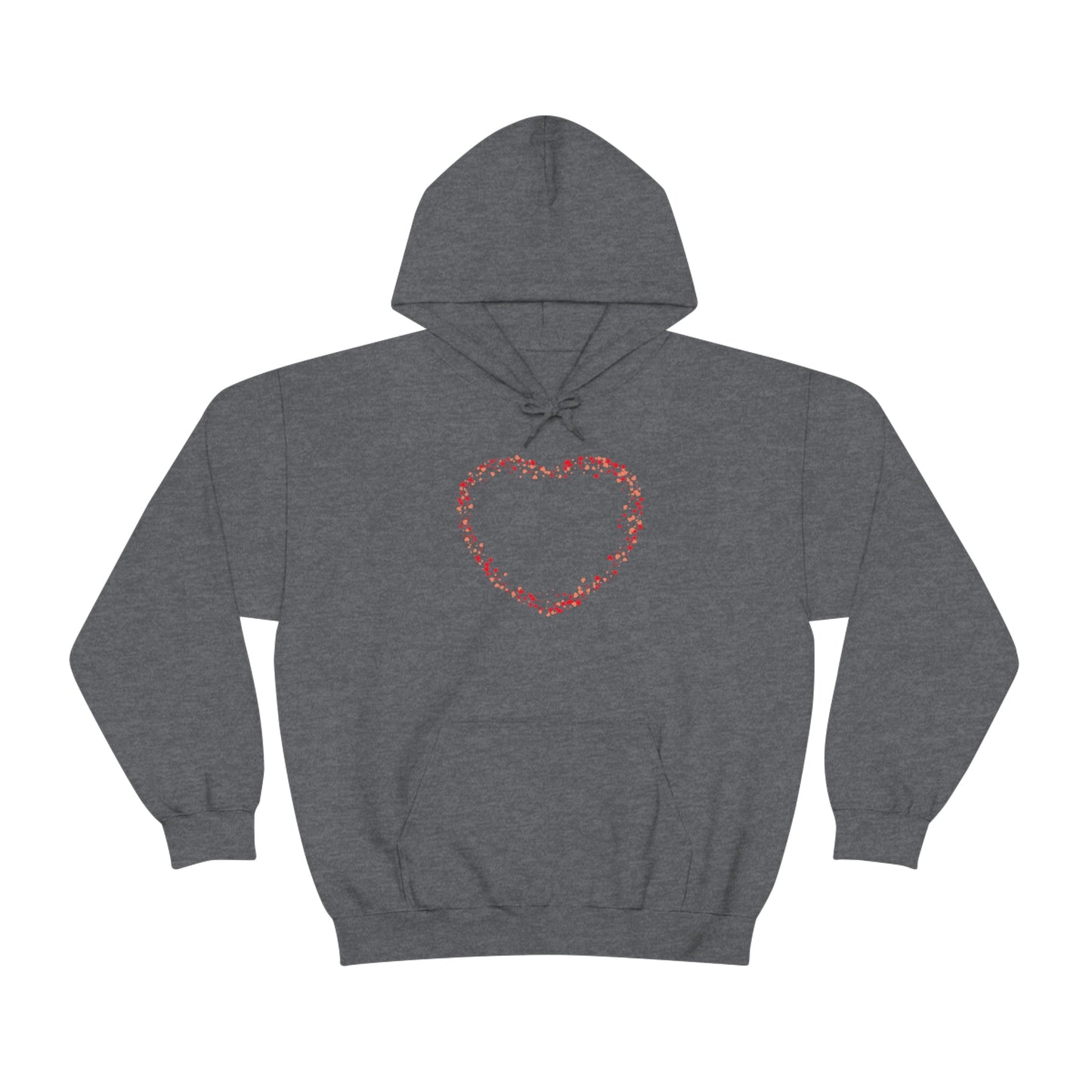 Tiny Red Print Hearts - Ladies Hoodie, Mens Hoodie, Trending, Love Heart, Fashion, Hooded Pullover, Sweatshirt, Hoody, Cozy, Soft, Durable | Comfortable Hoodie - StarJam Hoodie