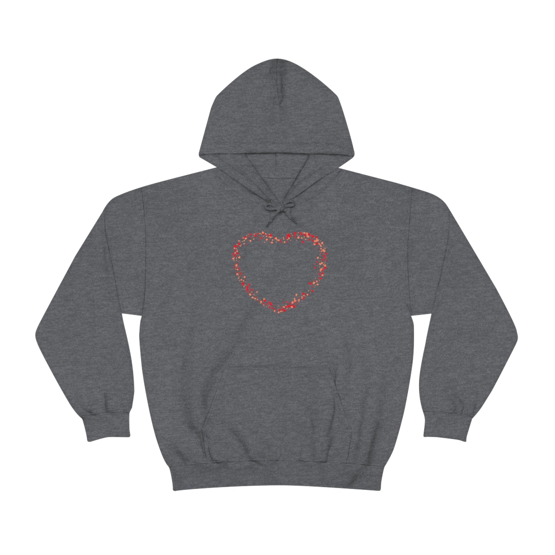 Tiny Red Print Hearts - Ladies Hoodie, Mens Hoodie, Trending, Love Heart, Fashion, Hooded Pullover, Sweatshirt, Hoody, Cozy, Soft, Durable | Comfortable Hoodie - StarJam Hoodie