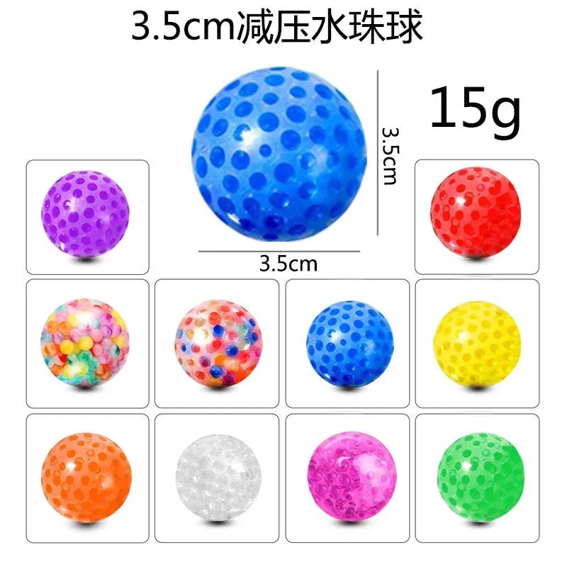 Vent Water Bead Ball Squeezing Toy 3.5cmtpr Soft Glue Children Adult Squeeze Ball Grape Ball Play Stress Reliever Toys For Kids - StarJam