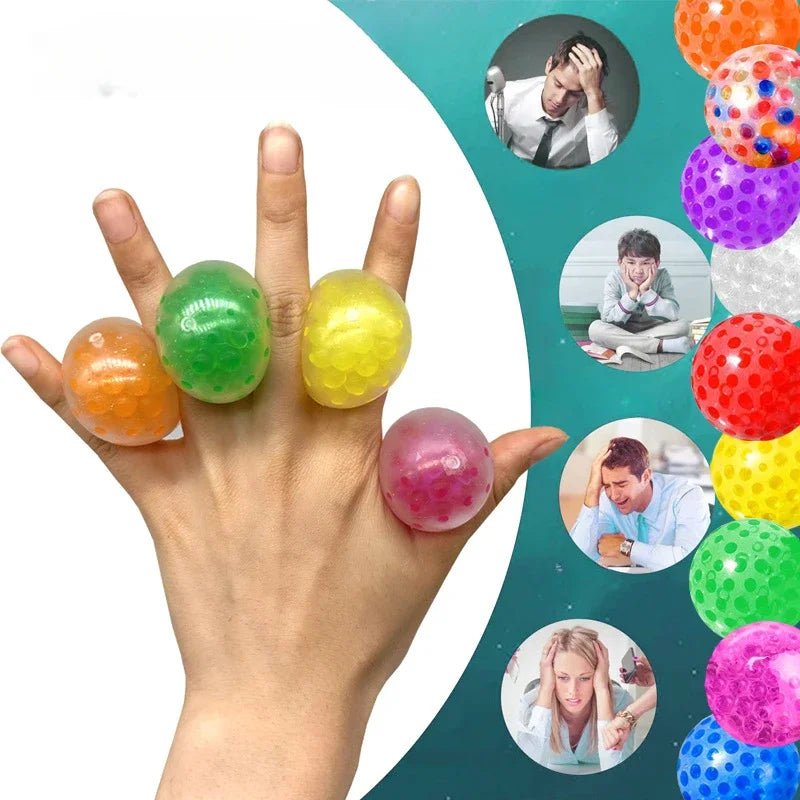 Vent Water Bead Ball Squeezing Toy 3.5cmtpr Soft Glue Children Adult Squeeze Ball Grape Ball Play Stress Reliever Toys For Kids - StarJam