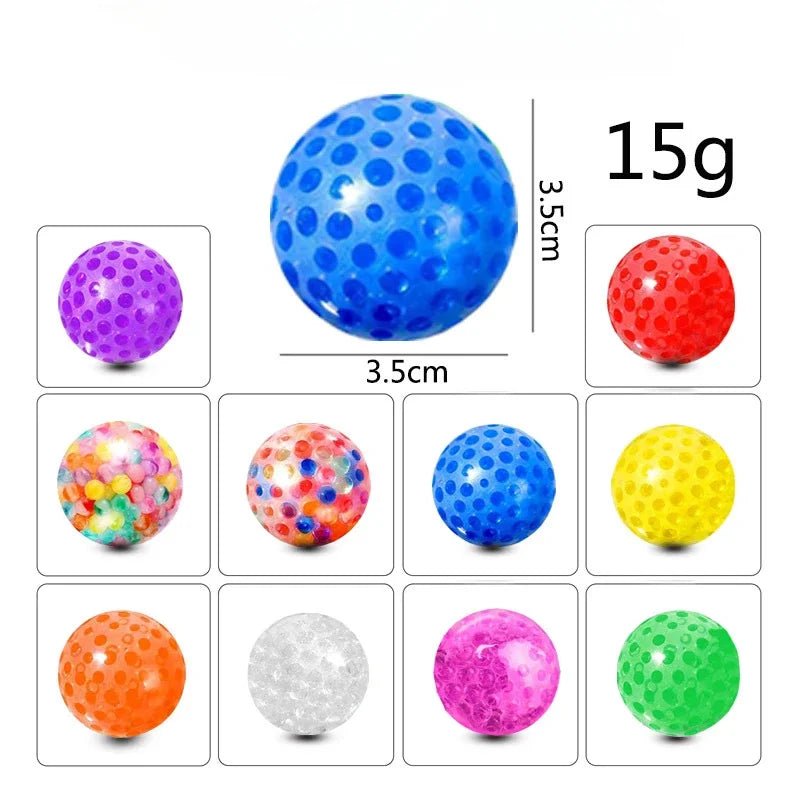 Vent Water Bead Ball Squeezing Toy 3.5cmtpr Soft Glue Children Adult Squeeze Ball Grape Ball Play Stress Reliever Toys For Kids - StarJam