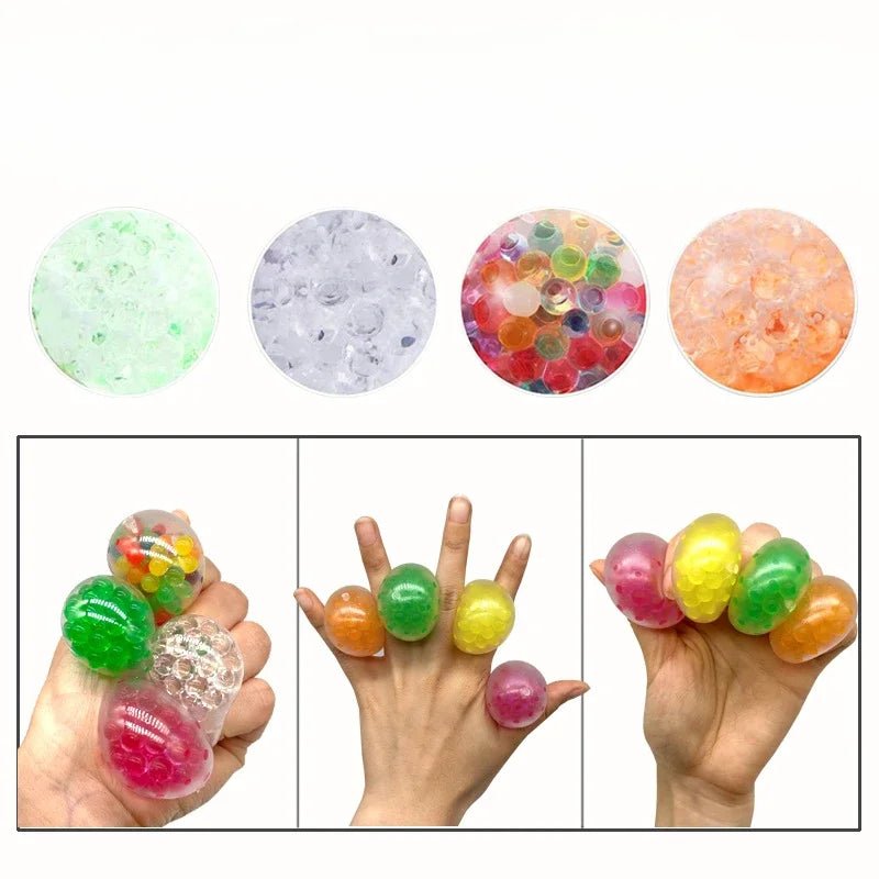 Vent Water Bead Ball Squeezing Toy 3.5cmtpr Soft Glue Children Adult Squeeze Ball Grape Ball Play Stress Reliever Toys For Kids - StarJam