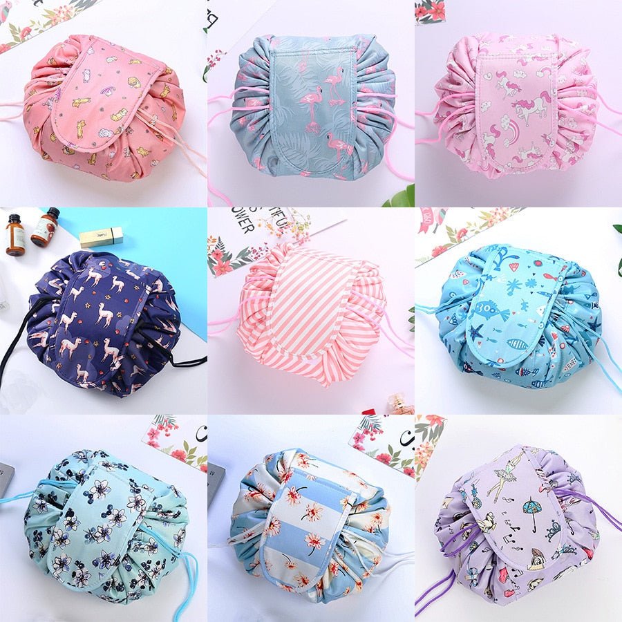 Women Drawstring Cosmetic Bag Travel Storage Makeup Bag Organizer Female Make Up Pouch Portable Waterproof Toiletry Beauty Case - StarJam Gifts