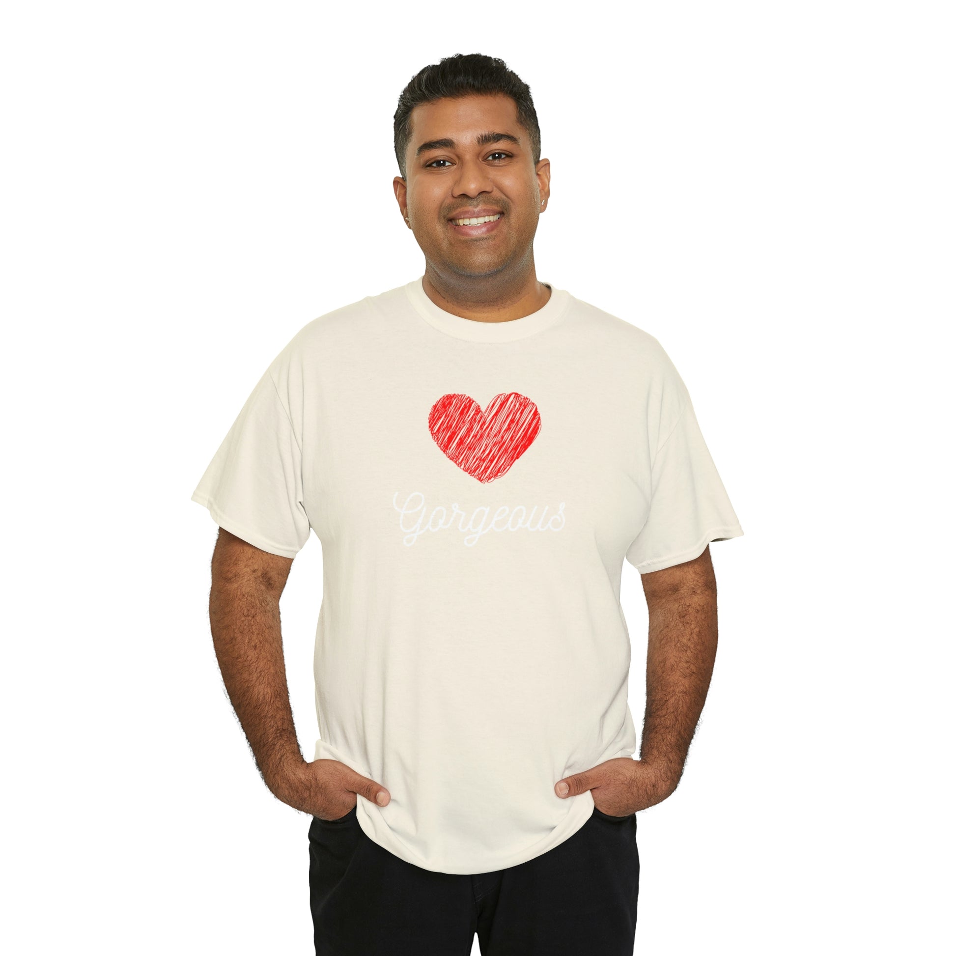 Gorgeous Heart, Love, Positivity, Romantic, Unisex Heavy Cotton Tee - StarJam T-Shirt