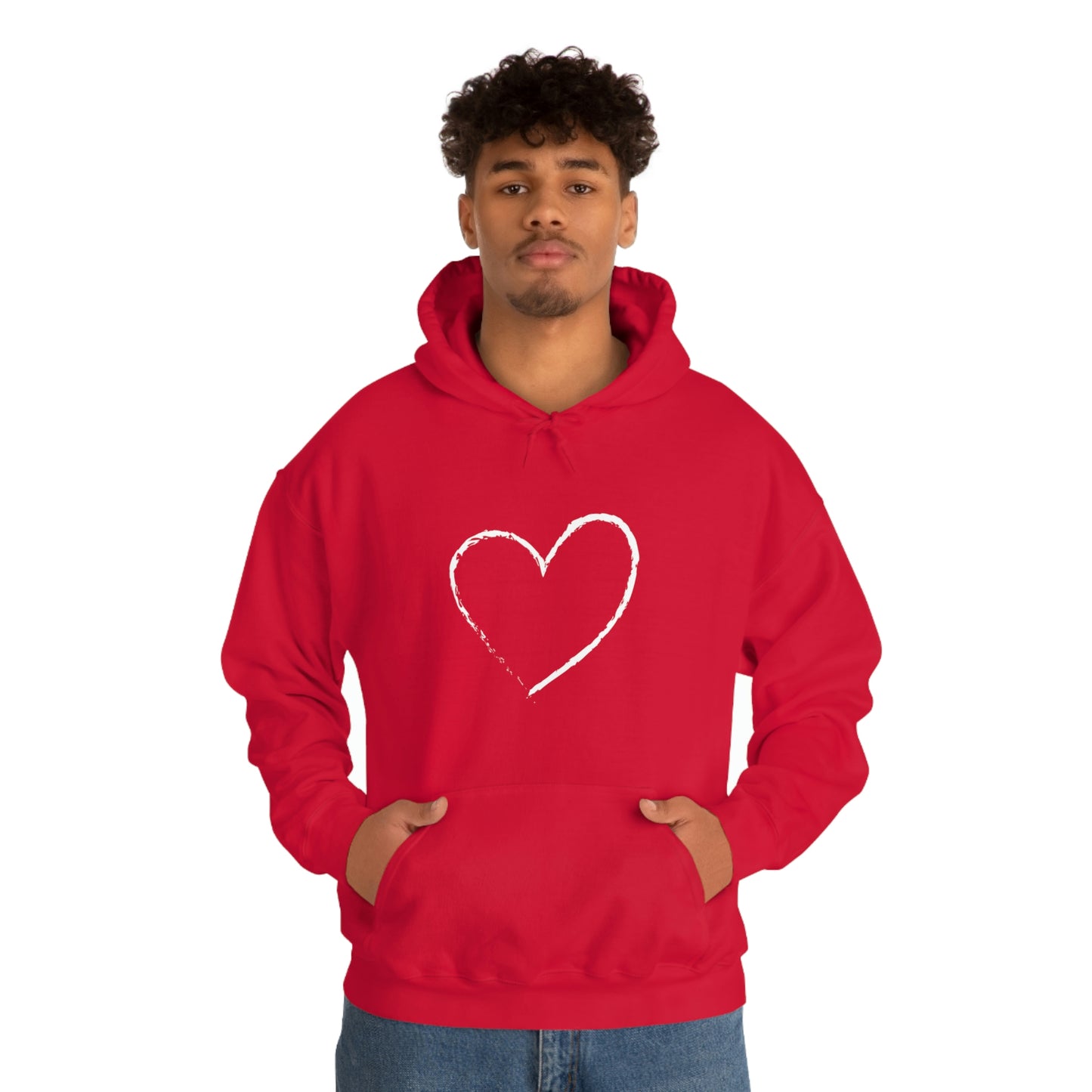 White Heart - Ladies Hoodie, Mens Hoodie, Trending, Love Heart, Fashion, Hooded Pullover, Sweatshirt, Hoody, Heavy Blend Hooded Sweats | Comfortable Hoodie