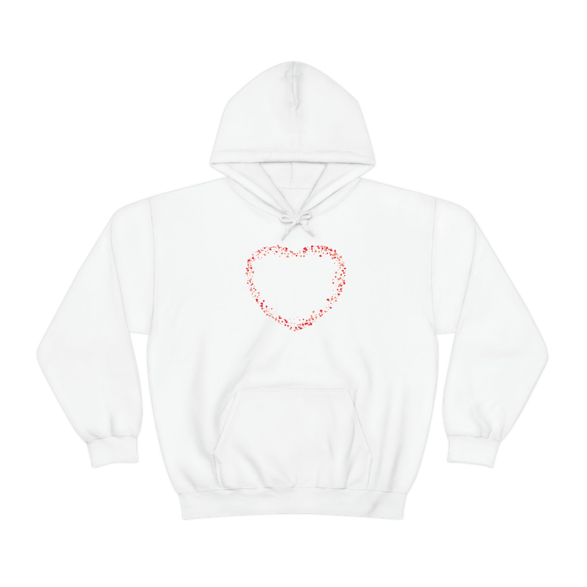 Tiny Red Print Hearts - Ladies Hoodie, Mens Hoodie, Trending, Love Heart, Fashion, Hooded Pullover, Sweatshirt, Hoody, Cozy, Soft, Durable | Comfortable Hoodie - StarJam Hoodie