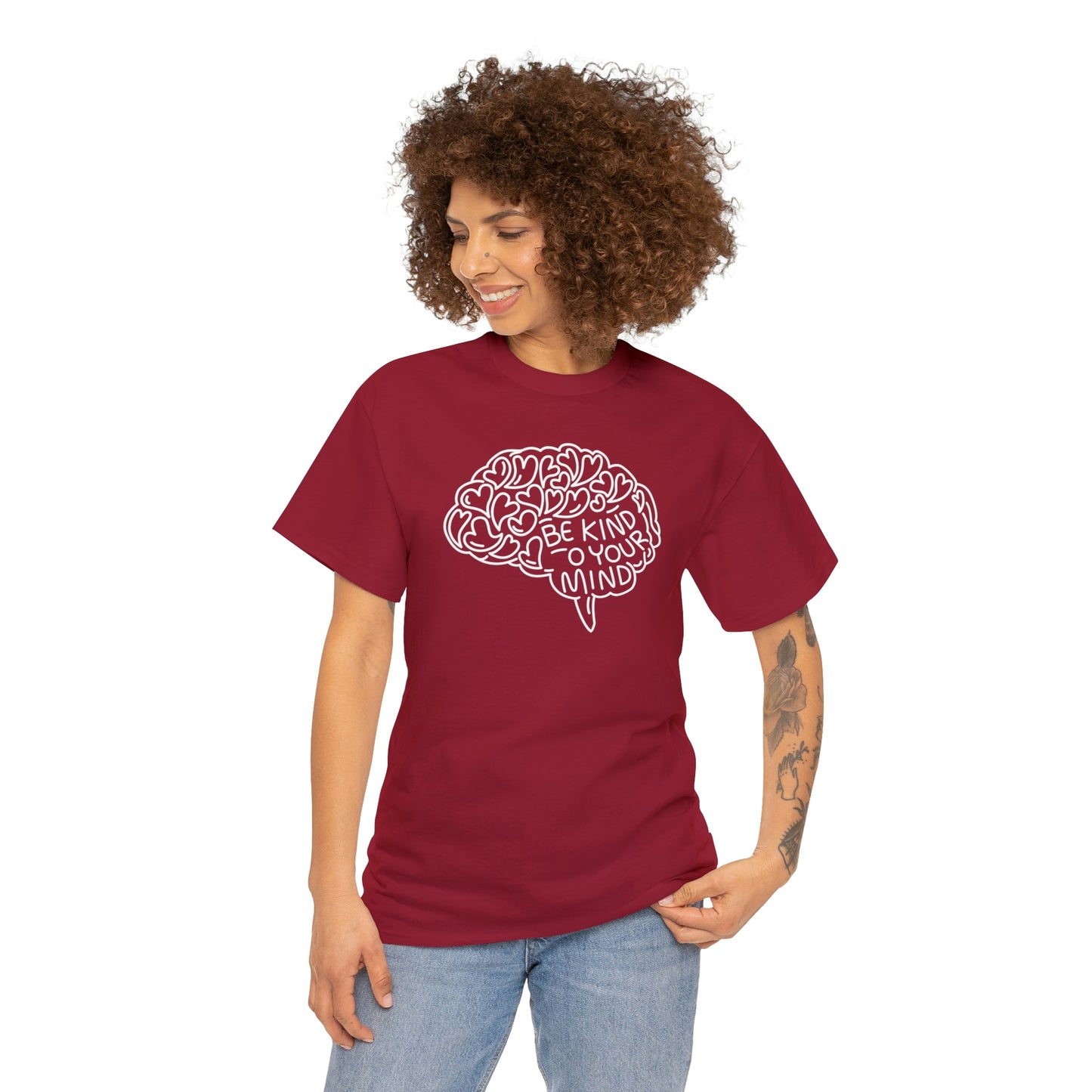 Kind Mind Motivational T-shirt - Inspiring Graphic Tee For Men And Women | Inspiring Words | Positive Vibes | Unique Design | Perfect Gift | Best Quality Tee