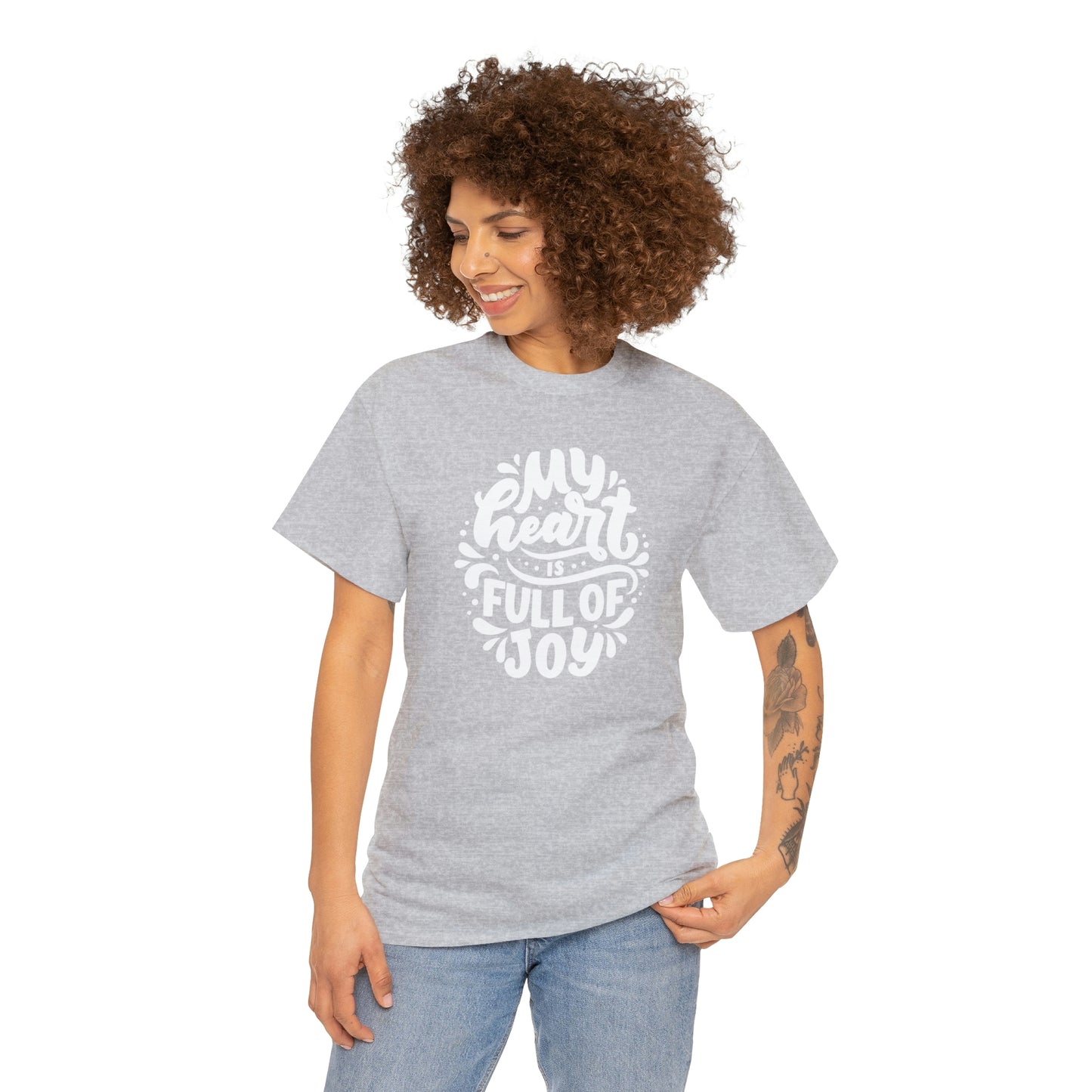 Heart Joy Motivational T-shirt - Inspiring Graphic Tee For Men And Women | Inspiring Words | Positive Vibes | Unique Design | Perfect Gift | Best Quality Tee