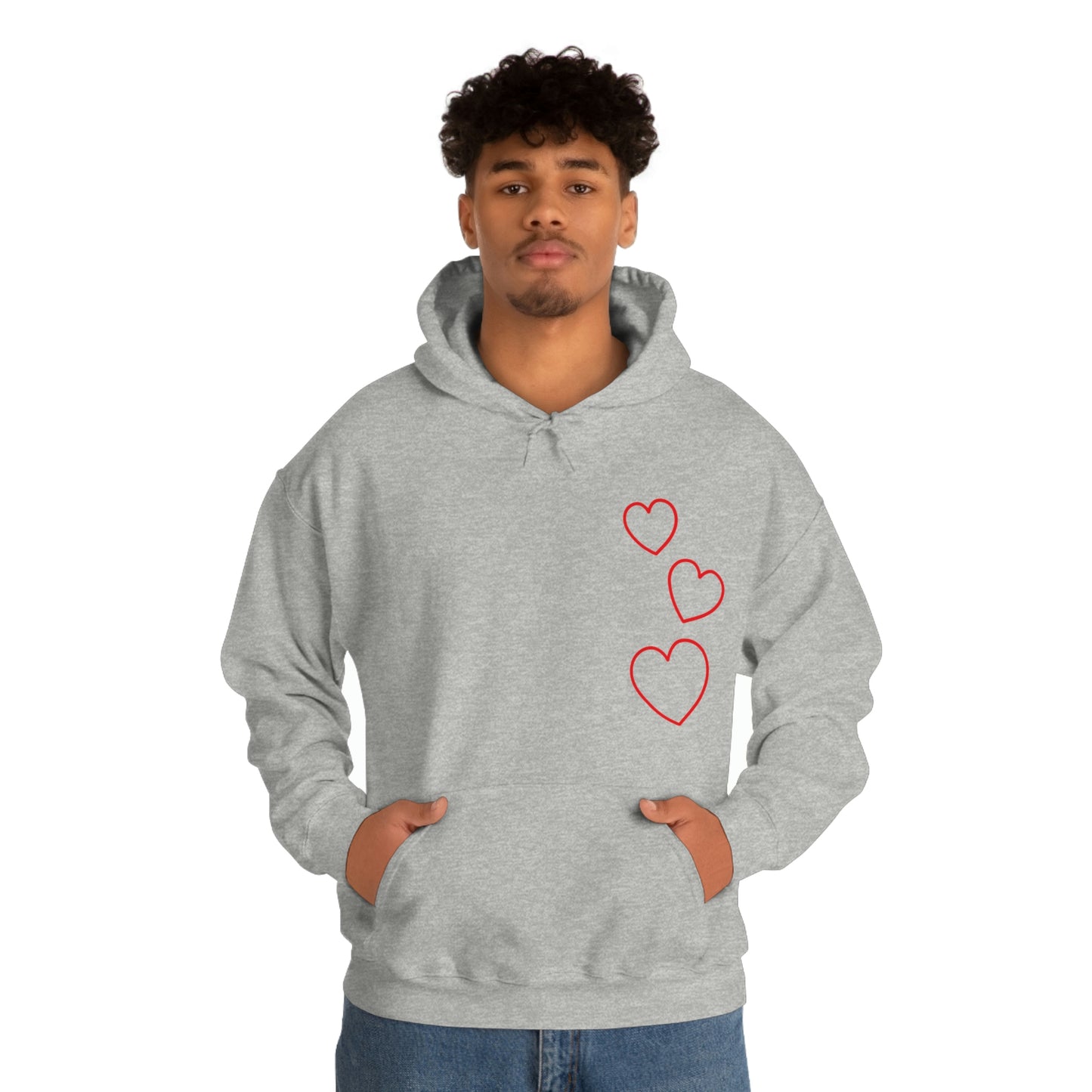 Red Hearts - Ladies Hoodie, Mens Hoodie, Trending, Love Heart, Fashion, Hooded Pullover, Sweatshirt, Hoody, Heavy Blend Hooded Sweats | Comfortable Hoodie - StarJam Hoodie