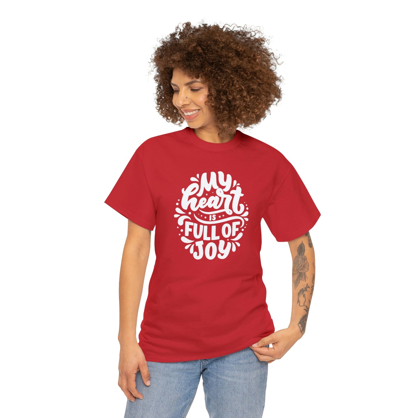 Heart Joy Motivational T-shirt - Inspiring Graphic Tee For Men And Women | Inspiring Words | Positive Vibes | Unique Design | Perfect Gift | Best Quality Tee