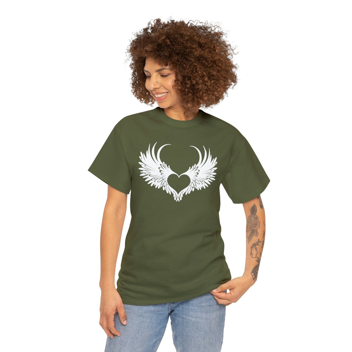Angel Heart Motivational T-shirt - Inspiring Graphic Tee For Men And Women | Inspiring Words | Positive Vibes | Unique Design | Perfect Gift | Best Quality Tee
