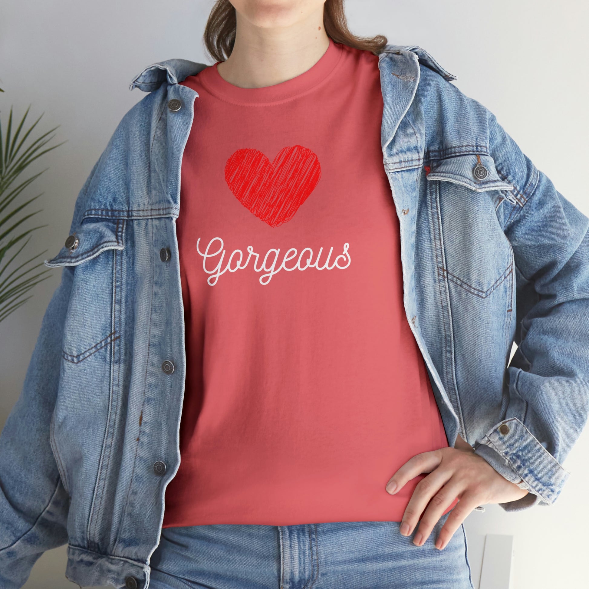 Gorgeous Heart, Love, Positivity, Romantic, Unisex Heavy Cotton Tee - StarJam T-Shirt