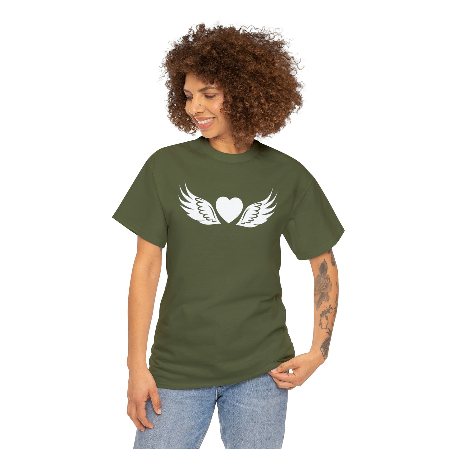 Heart Angel Motivational T-shirt - Inspiring Graphic Tee For Men And Women | Inspiring Words | Positive Vibes | Unique Design | Perfect Gift | Best Quality Tee