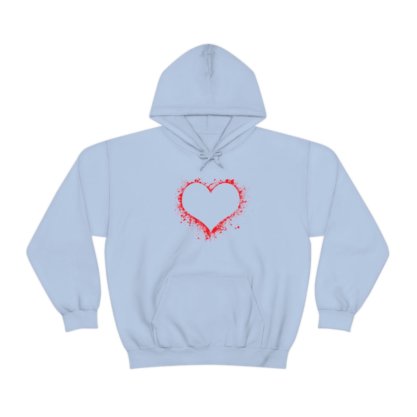 Red Paint Hearts - Ladies Hoodie, Mens Hoodie, Trending, Love Heart, Fashion, Hooded Pullover, Sweatshirt, Hoody, Heavy Blend Hooded Sweat | Comfortable Hoodie - StarJam Hoodie