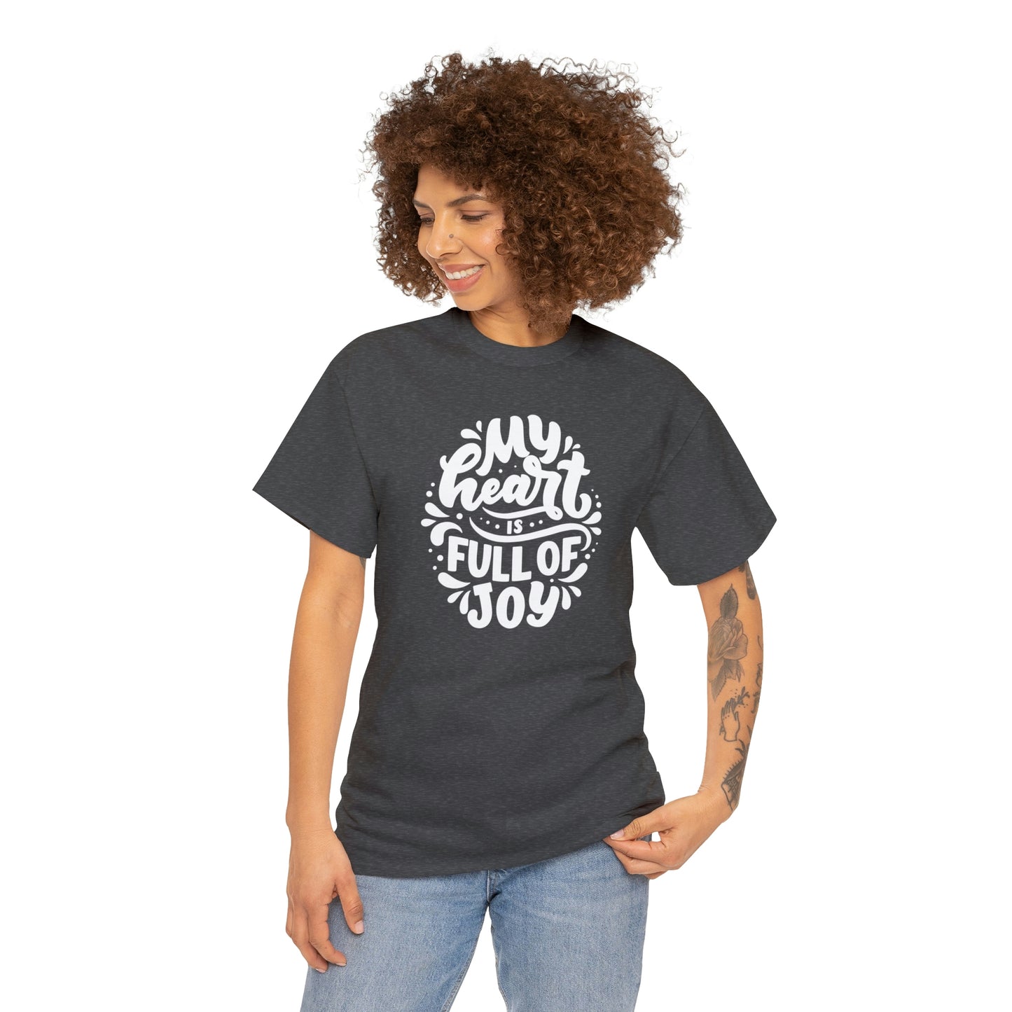 Heart Joy Motivational T-shirt - Inspiring Graphic Tee For Men And Women | Inspiring Words | Positive Vibes | Unique Design | Perfect Gift | Best Quality Tee