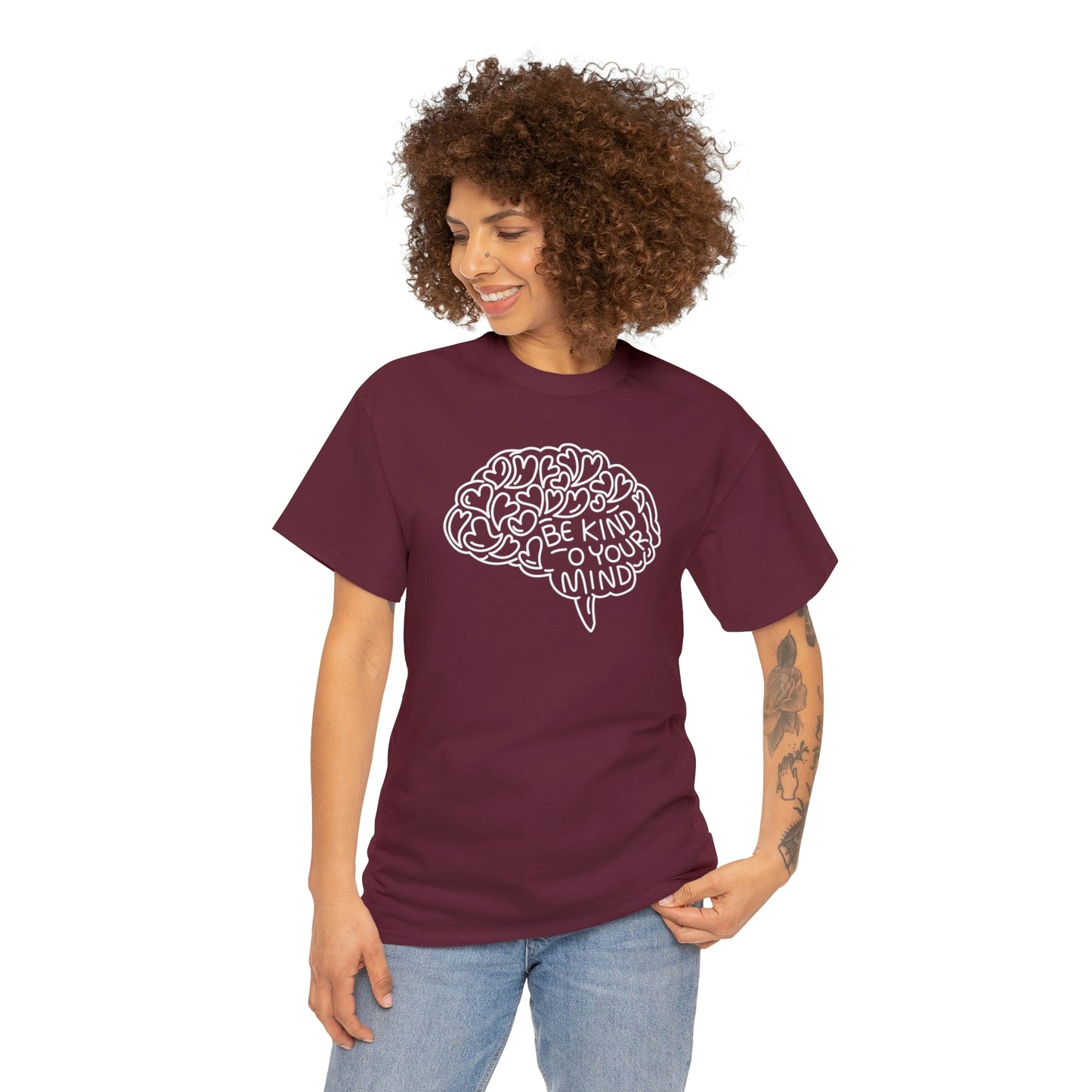 Kind Mind Motivational T-shirt - Inspiring Graphic Tee For Men And Women | Inspiring Words | Positive Vibes | Unique Design | Perfect Gift | Best Quality Tee