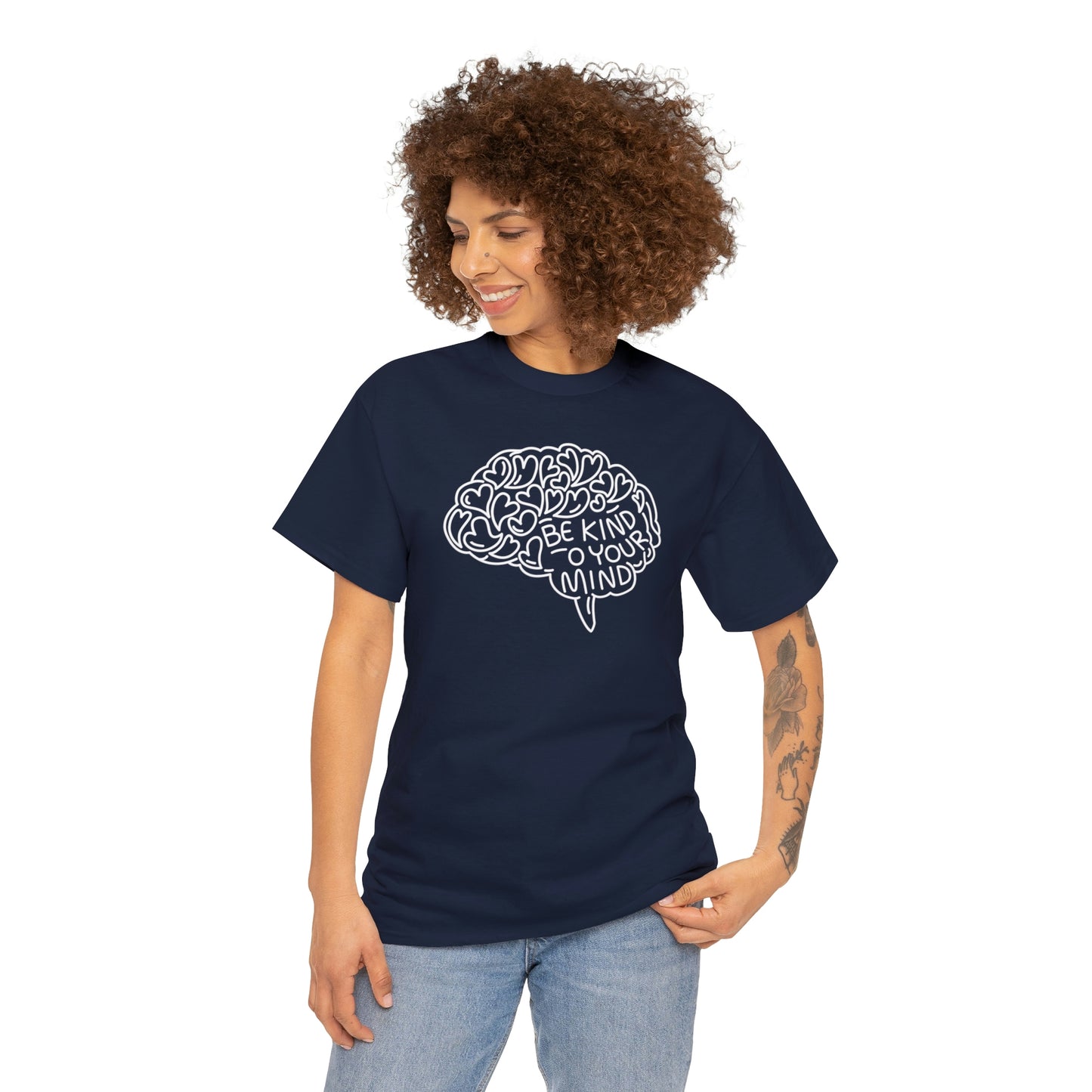 Kind Mind Motivational T-shirt - Inspiring Graphic Tee For Men And Women | Inspiring Words | Positive Vibes | Unique Design | Perfect Gift | Best Quality Tee