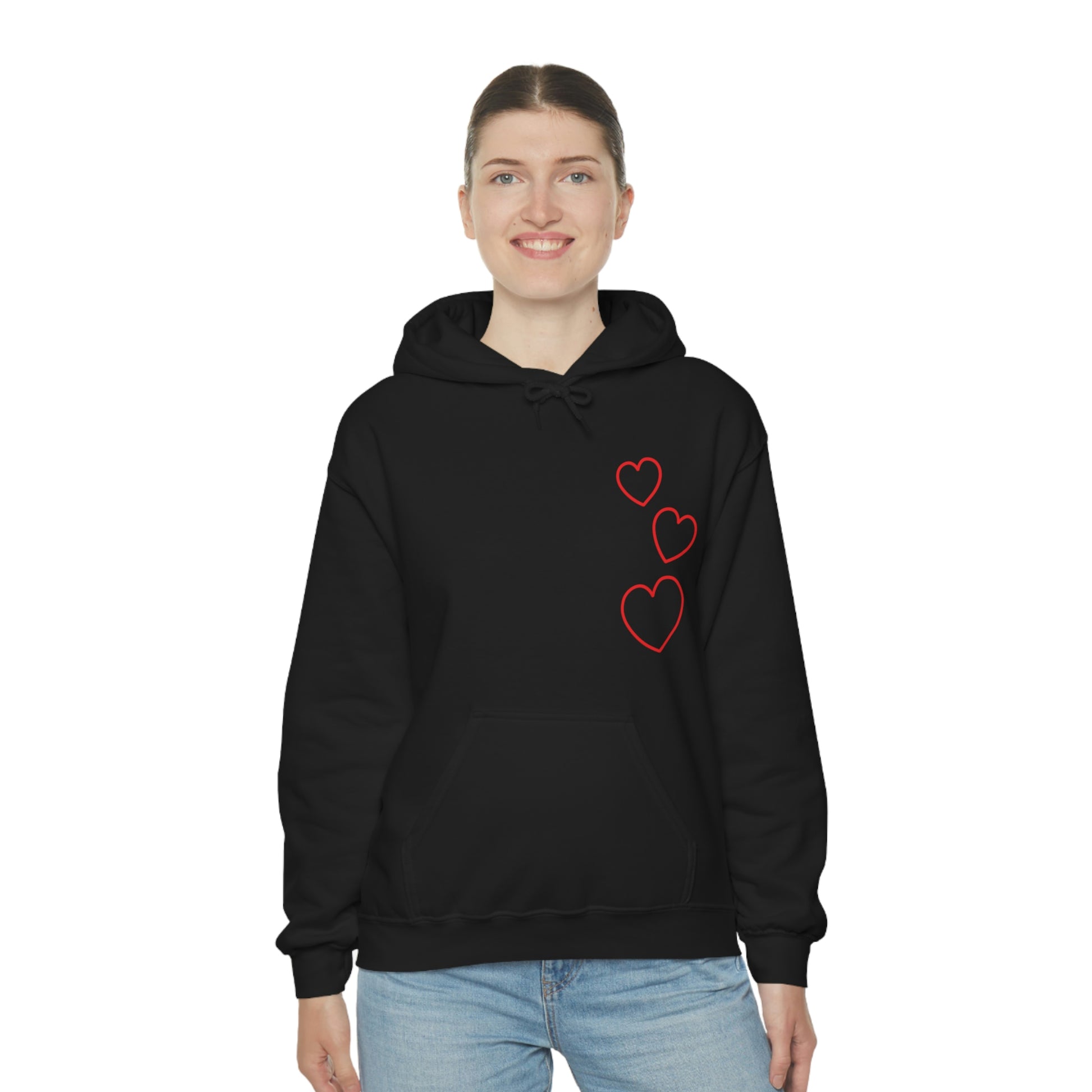 Red Hearts - Ladies Hoodie, Mens Hoodie, Trending, Love Heart, Fashion, Hooded Pullover, Sweatshirt, Hoody, Heavy Blend Hooded Sweats | Comfortable Hoodie - StarJam Hoodie