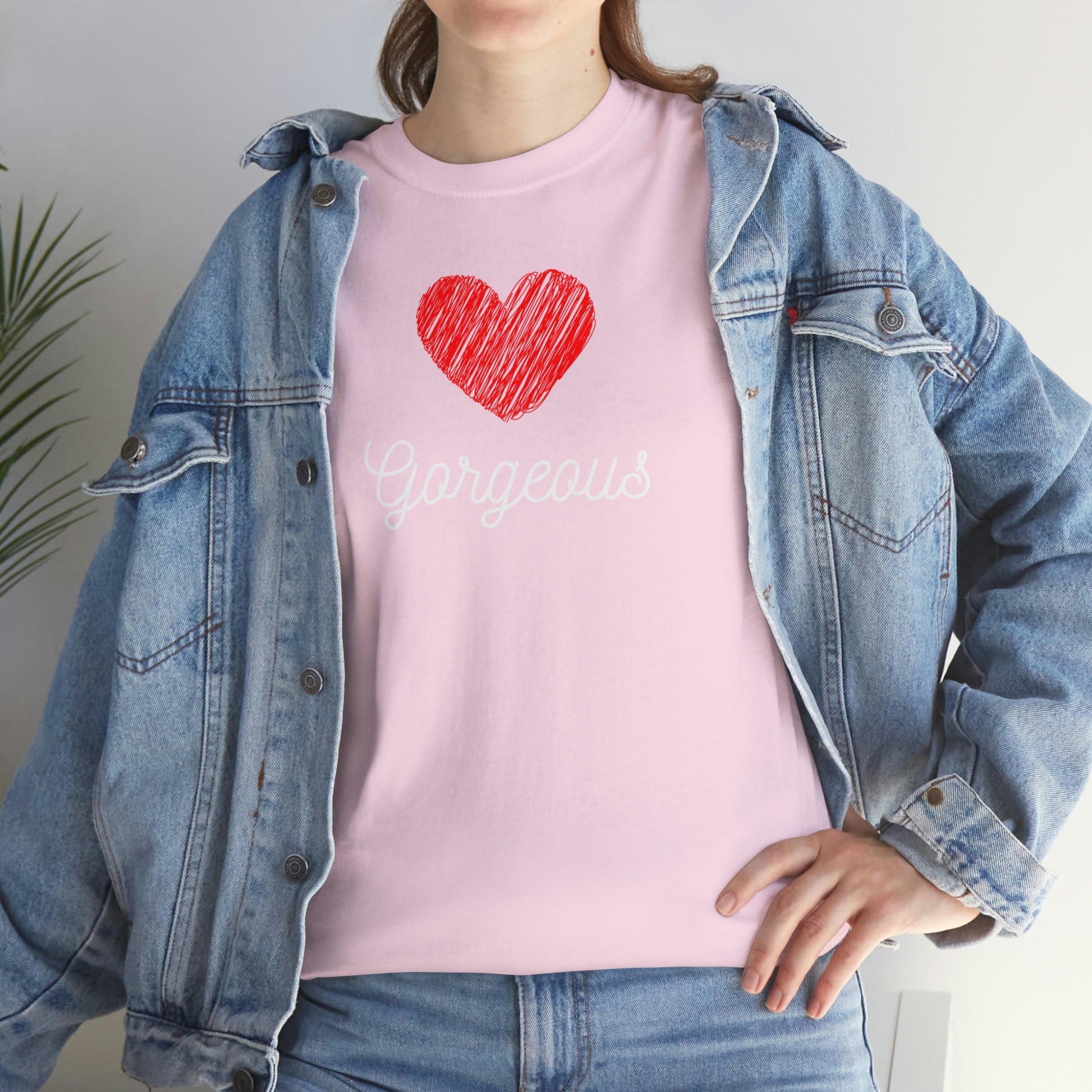 Gorgeous Heart, Love, Positivity, Romantic, Unisex Heavy Cotton Tee - StarJam T-Shirt