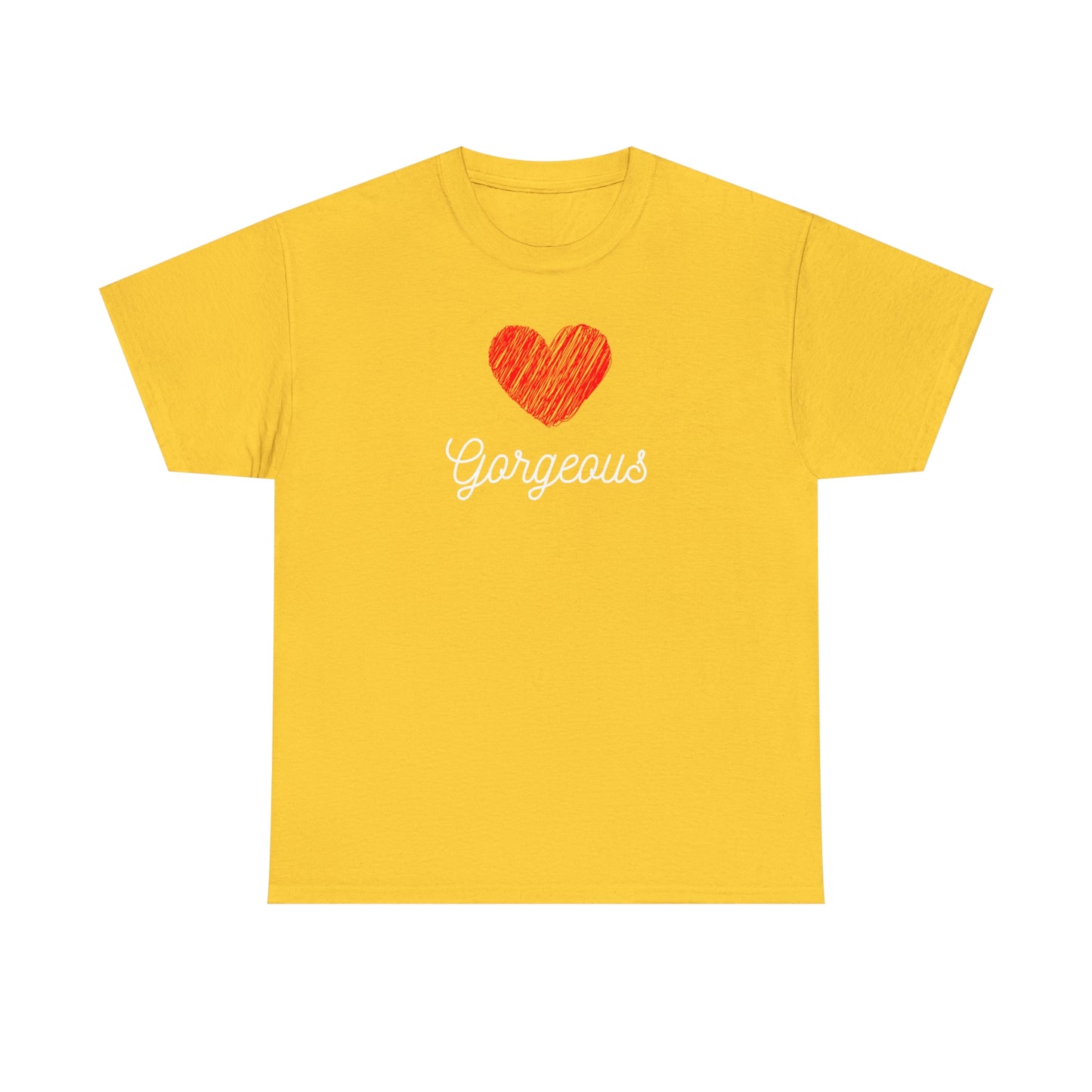 Gorgeous Heart, Love, Positivity, Romantic, Unisex Heavy Cotton Tee - StarJam T-Shirt