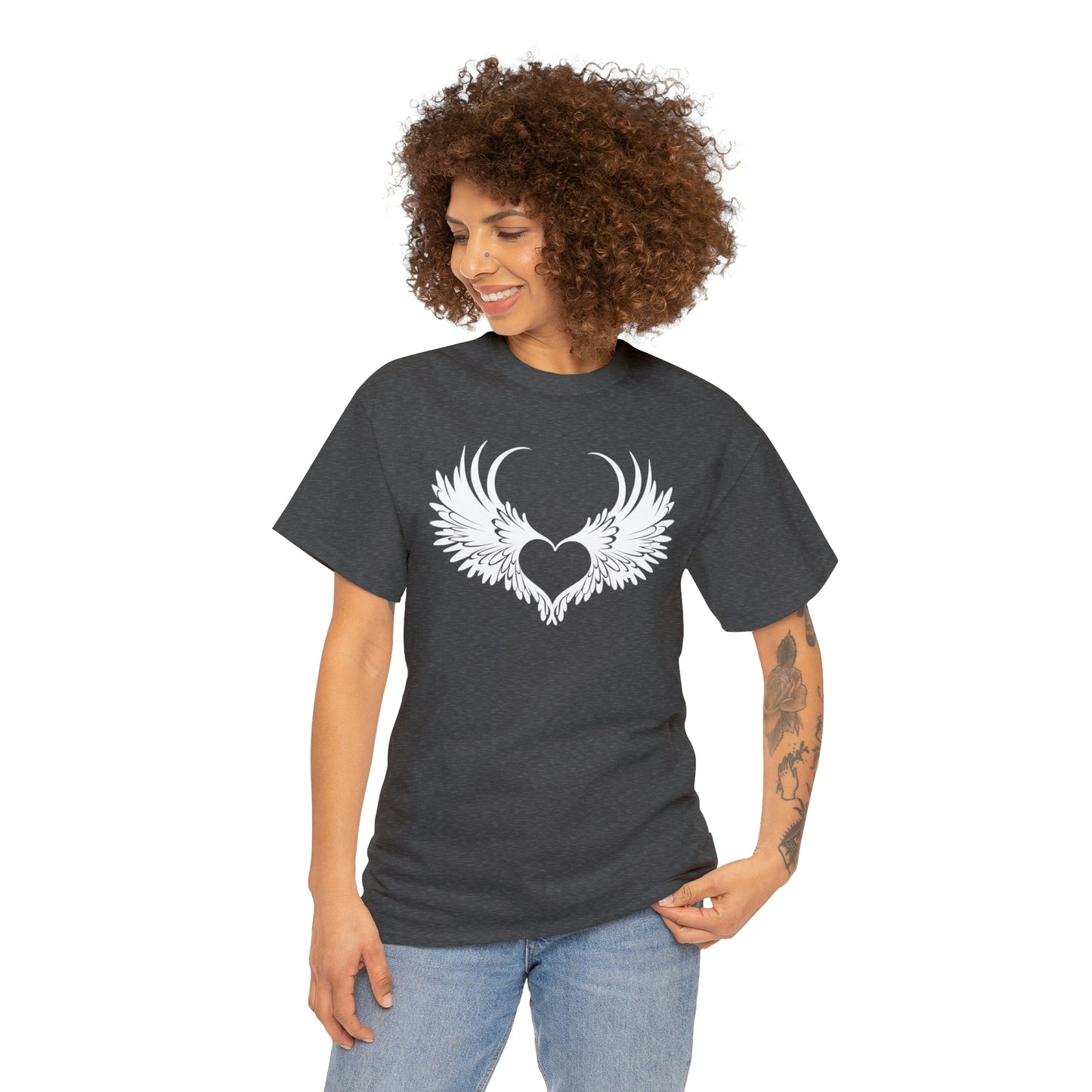 Angel Heart Motivational T-shirt - Inspiring Graphic Tee For Men And Women | Inspiring Words | Positive Vibes | Unique Design | Perfect Gift | Best Quality Tee