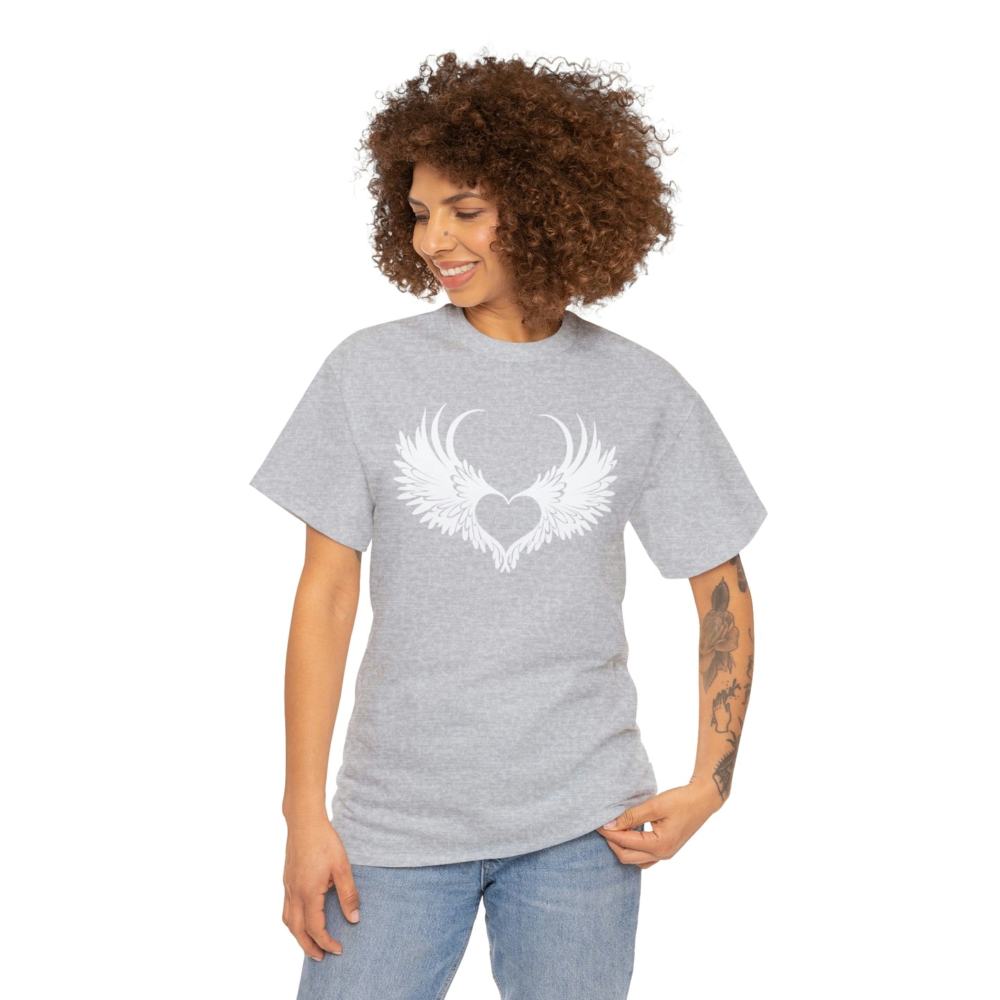Angel Heart Motivational T-shirt - Inspiring Graphic Tee For Men And Women | Inspiring Words | Positive Vibes | Unique Design | Perfect Gift | Best Quality Tee