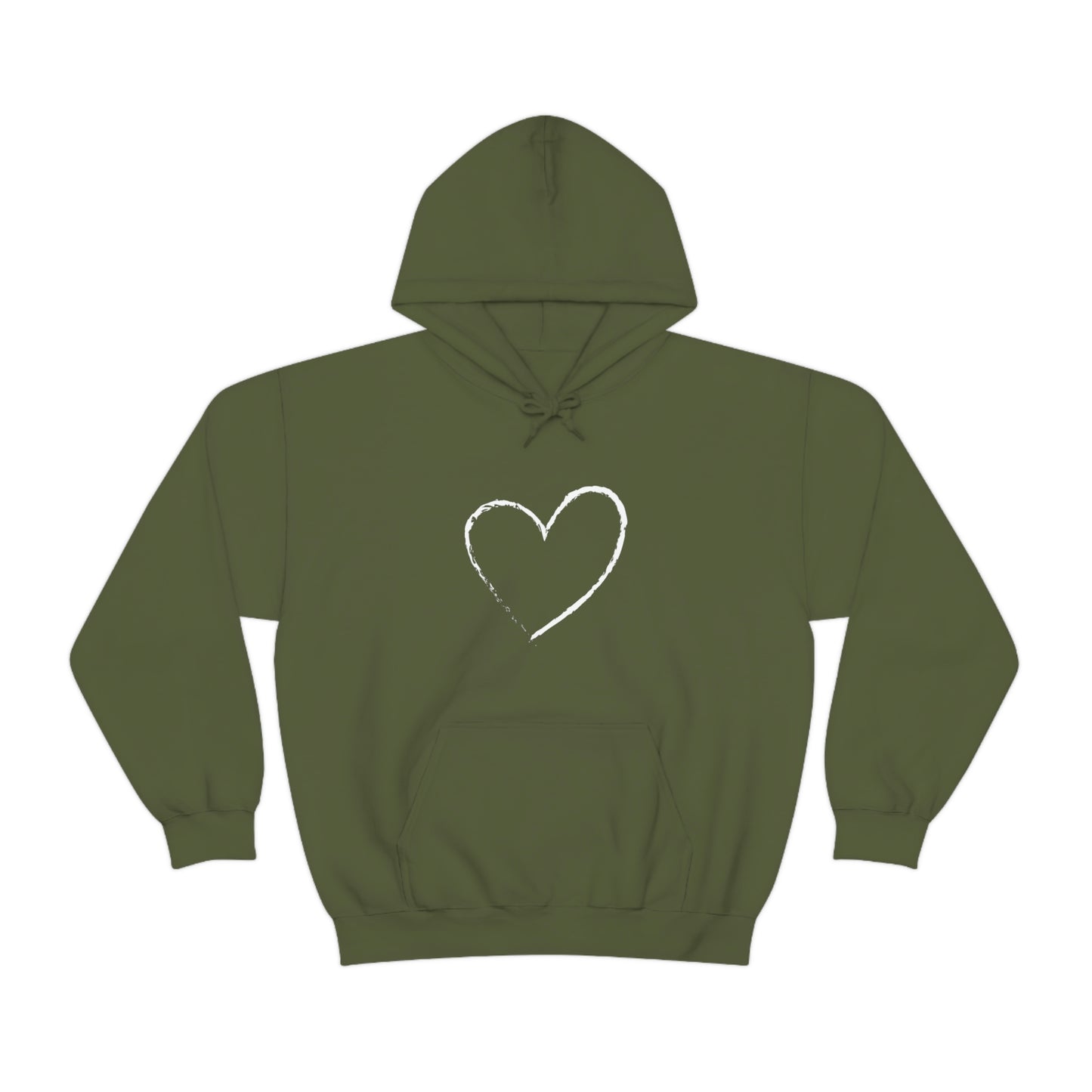 White Heart - Ladies Hoodie, Mens Hoodie, Trending, Love Heart, Fashion, Hooded Pullover, Sweatshirt, Hoody, Heavy Blend Hooded Sweats | Comfortable Hoodie