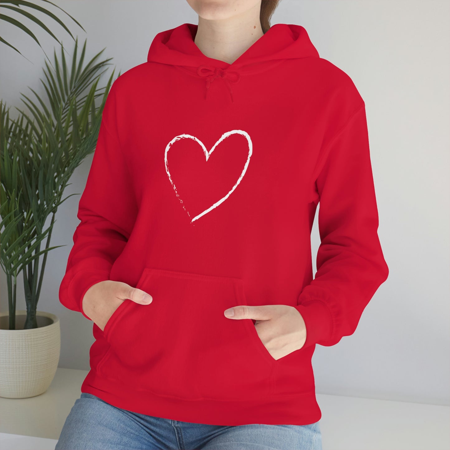 White Heart - Ladies Hoodie, Mens Hoodie, Trending, Love Heart, Fashion, Hooded Pullover, Sweatshirt, Hoody, Heavy Blend Hooded Sweats | Comfortable Hoodie