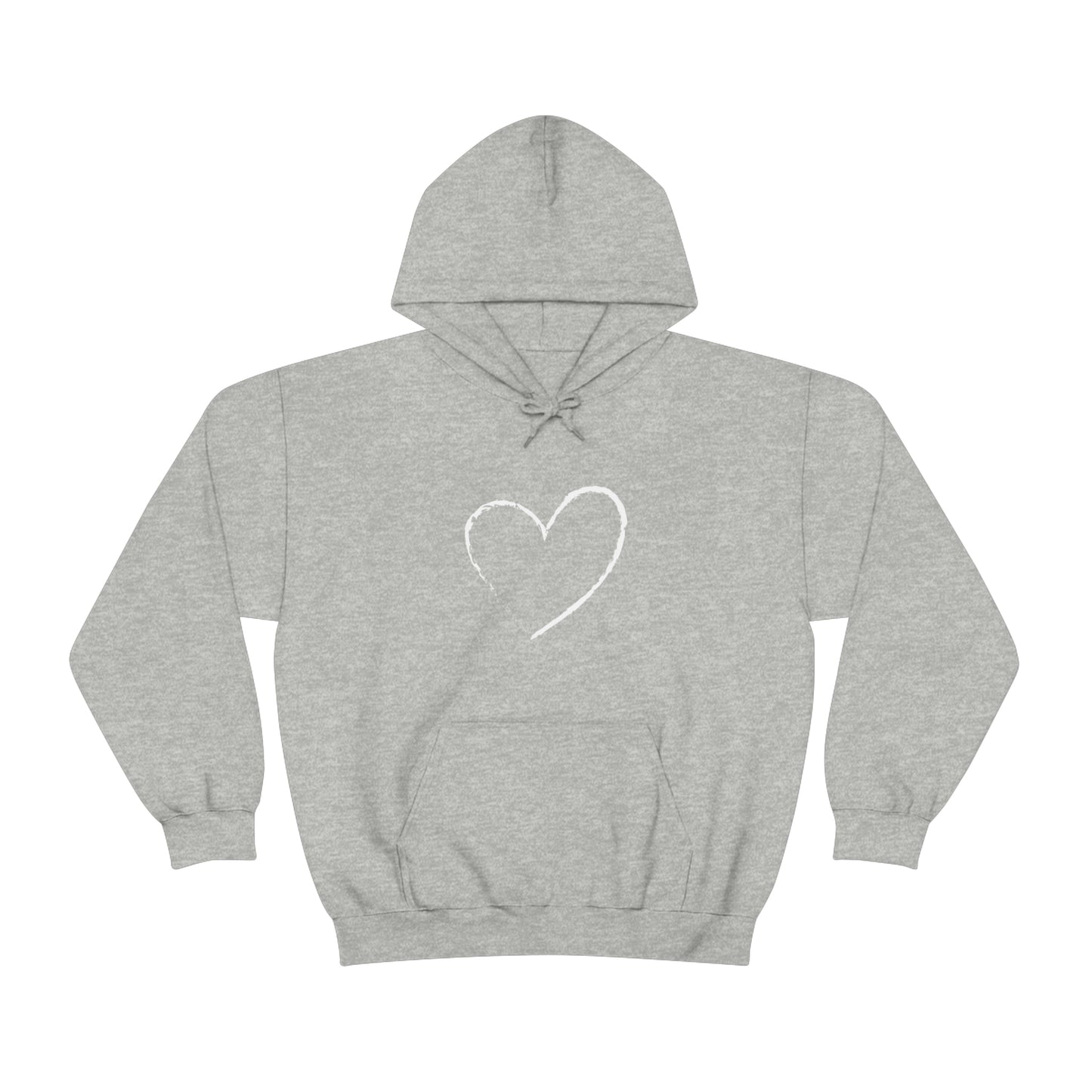 White Heart - Ladies Hoodie, Mens Hoodie, Trending, Love Heart, Fashion, Hooded Pullover, Sweatshirt, Hoody, Heavy Blend Hooded Sweats | Comfortable Hoodie