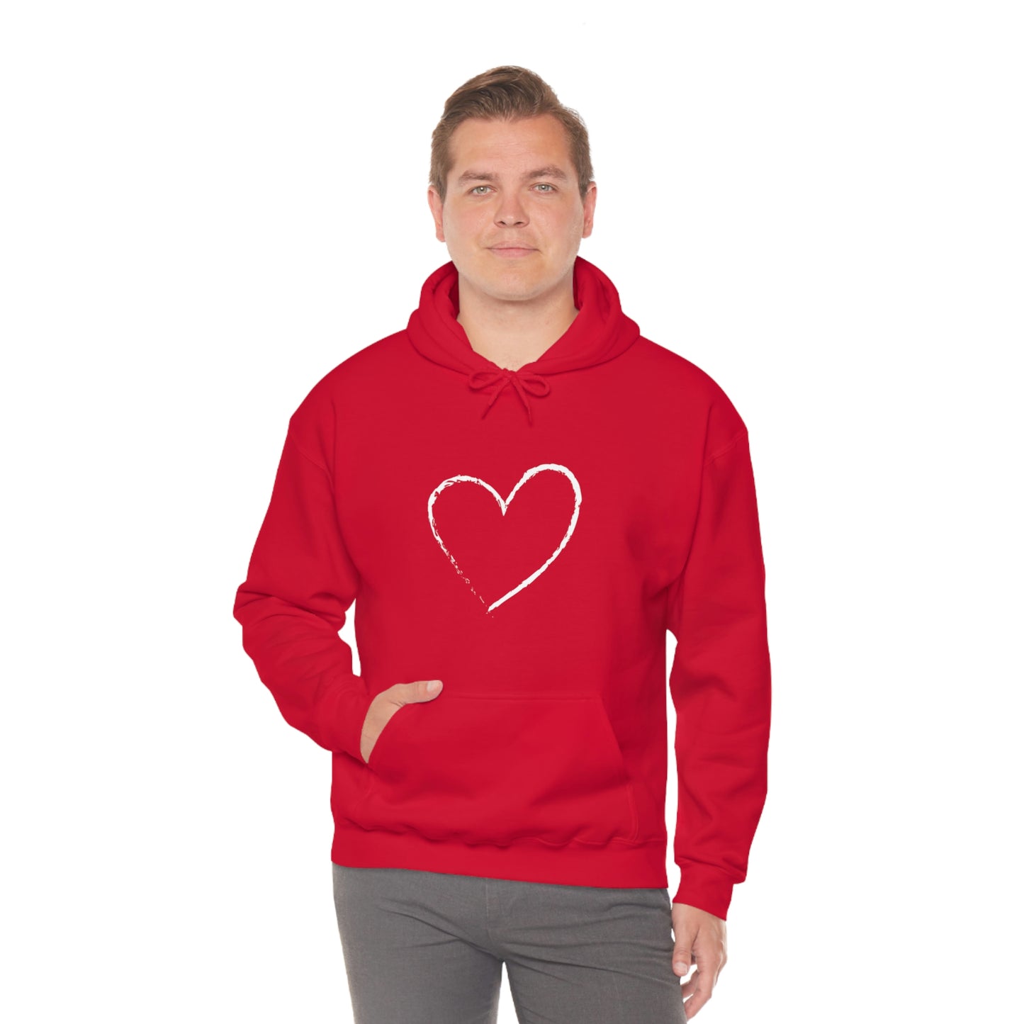 White Heart - Ladies Hoodie, Mens Hoodie, Trending, Love Heart, Fashion, Hooded Pullover, Sweatshirt, Hoody, Heavy Blend Hooded Sweats | Comfortable Hoodie