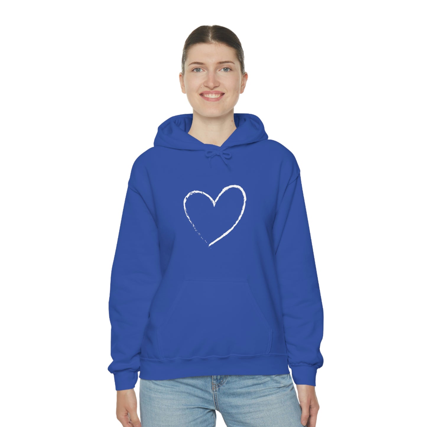 White Heart - Ladies Hoodie, Mens Hoodie, Trending, Love Heart, Fashion, Hooded Pullover, Sweatshirt, Hoody, Heavy Blend Hooded Sweats | Comfortable Hoodie