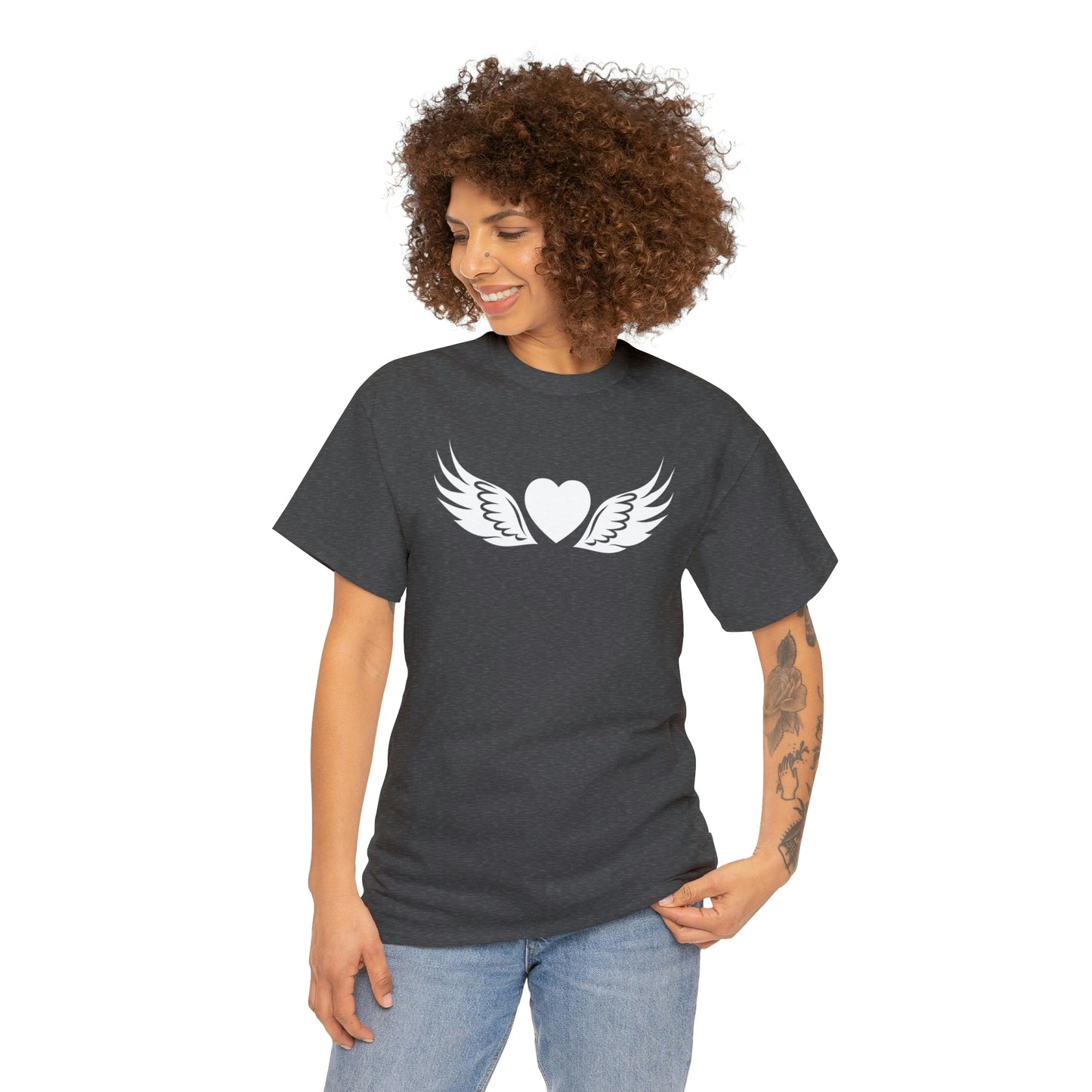 Heart Angel Motivational T-shirt - Inspiring Graphic Tee For Men And Women | Inspiring Words | Positive Vibes | Unique Design | Perfect Gift | Best Quality Tee