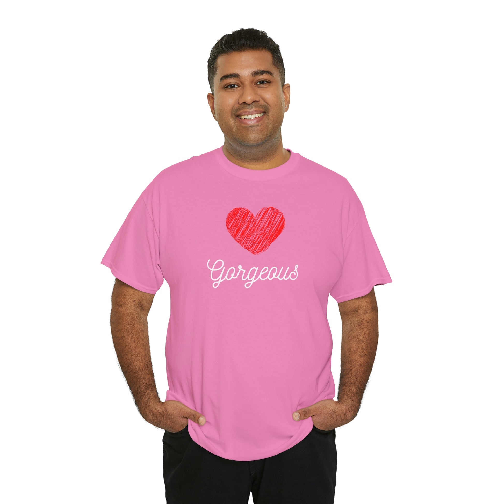 Gorgeous Heart, Love, Positivity, Romantic, Unisex Heavy Cotton Tee - StarJam T-Shirt